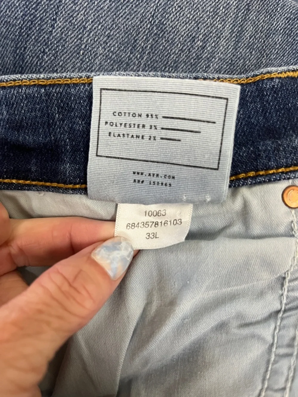 AYR "The Pop" Mid Wash Blue Jeans Size 33 - Picture 5 of 6